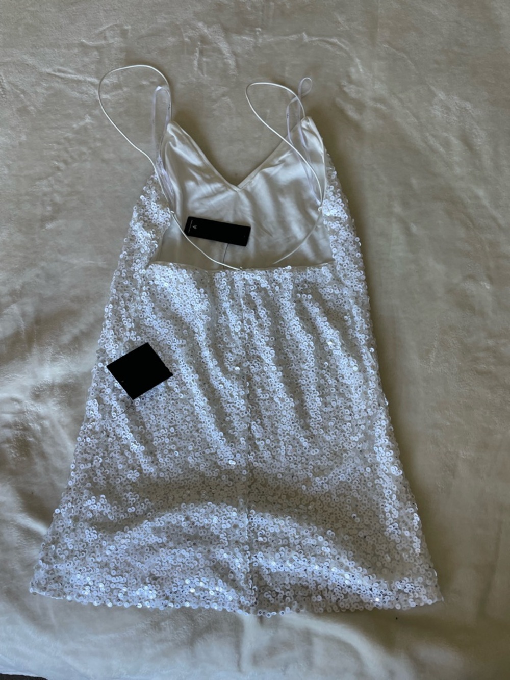 Lulu's White Sequin Slip Dress - Picture 11 of 13